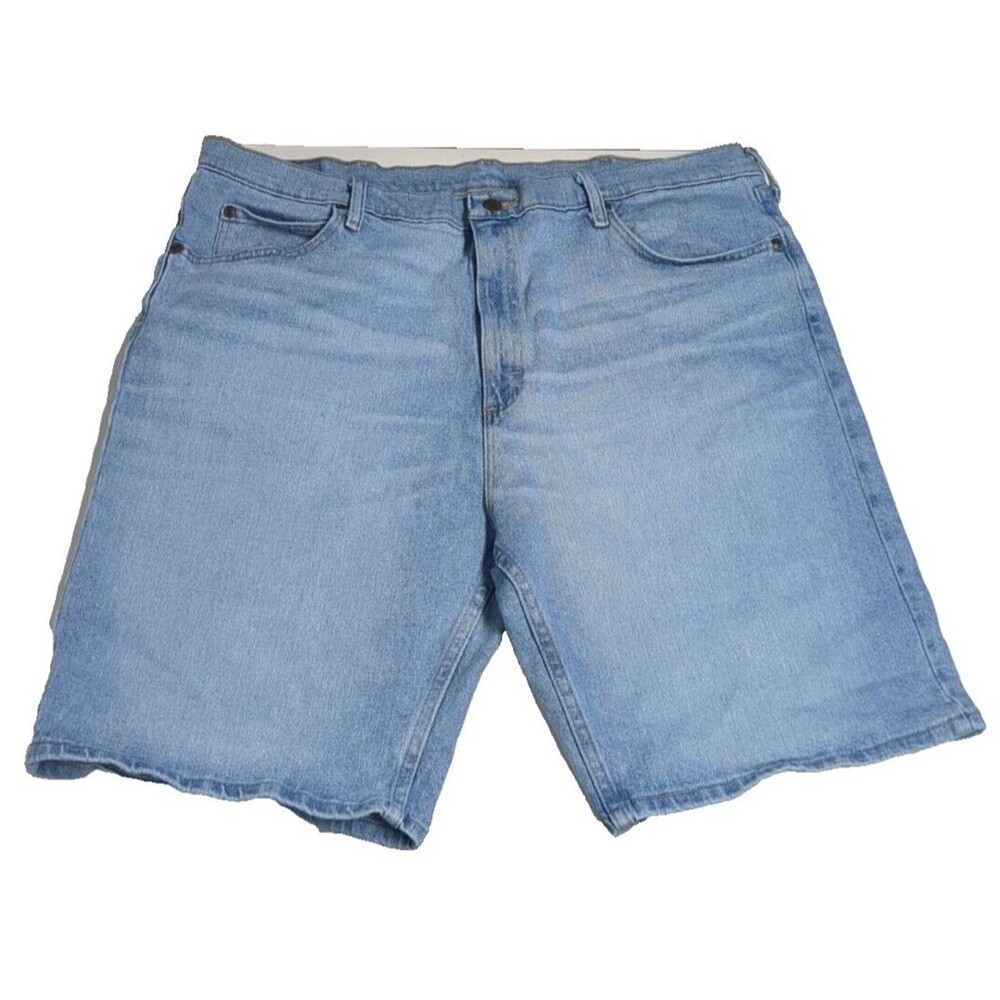 Wrangler Jean Shorts / Jorts Men Size 40 Denim Straight Light Wash Faded Blue